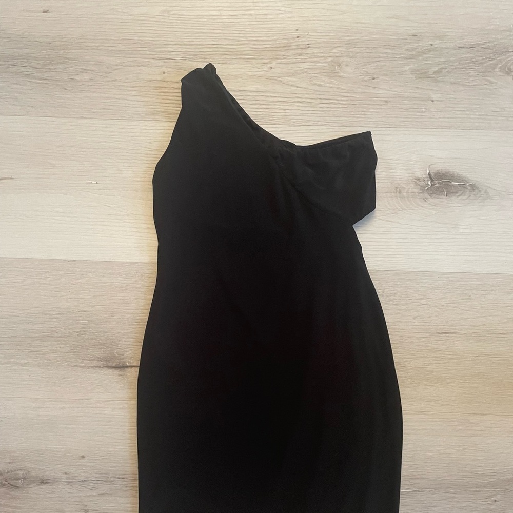 Cute black youth girls dress - off one shoulder and small cut out